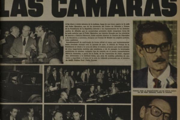 Portada El País cuyo titular es "Disolvieron las cámaras"