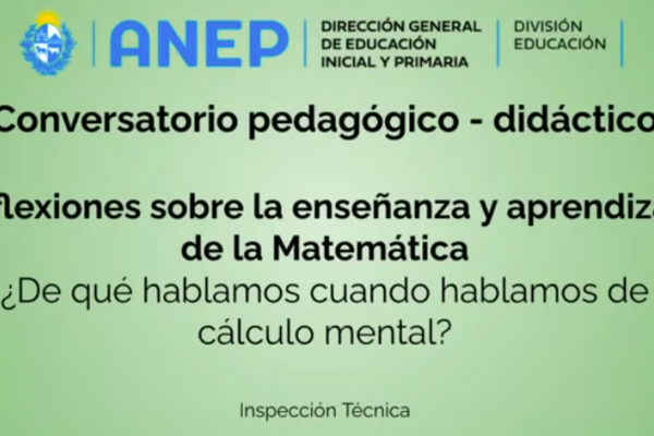 Placa presentación del conversatorio matemático con el título del mismo