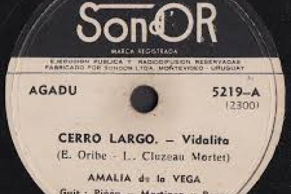 Disco Sondor con grabación de Amalia de la Vega