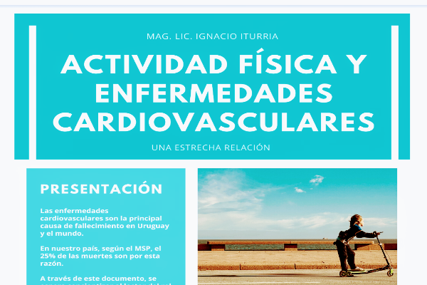 Imagen de infografía sobre actrividad física y enfermedades cardiovasculares.