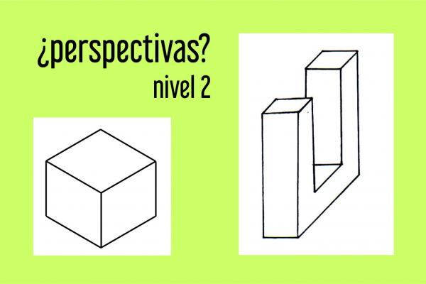 representación de un cubo y un prisma hueco en perspectiva