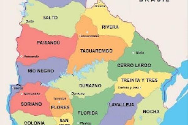 mapa de Uruguay 