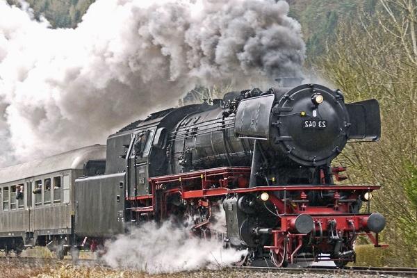Imagen de un tren a vapor