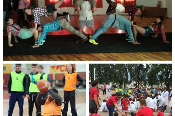 Collage de actividades físicas.