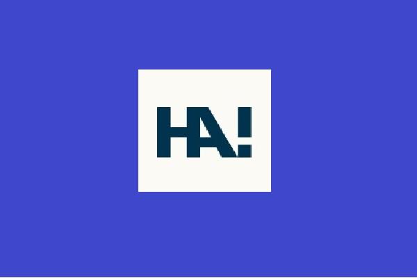 logo del sitio HA sobre fondo azul