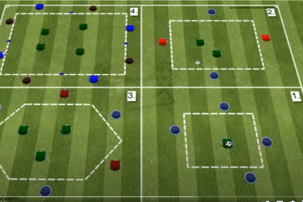 Imagen de rondos para el fútbol.