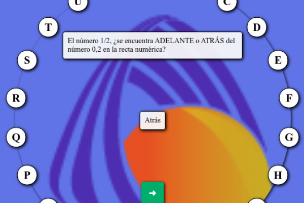Rosco numérico con el logo del portal Uruguay Educa en su fondo