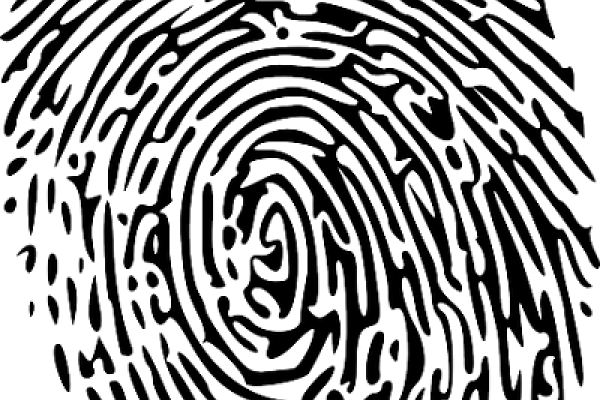Dibujo de huella dactilar. Imagen de dominio público. Fuente: Pixabay