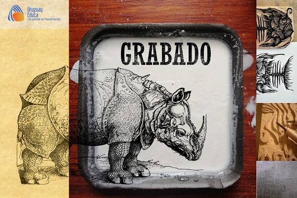 diseño a partir de diferentes imágenes alusivas al grabado