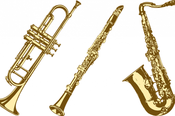 Trompeta, clarinete y saxofón