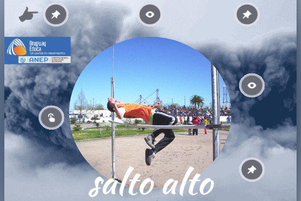 Imagen de recurso interactivo con alumno realizando salto alto.