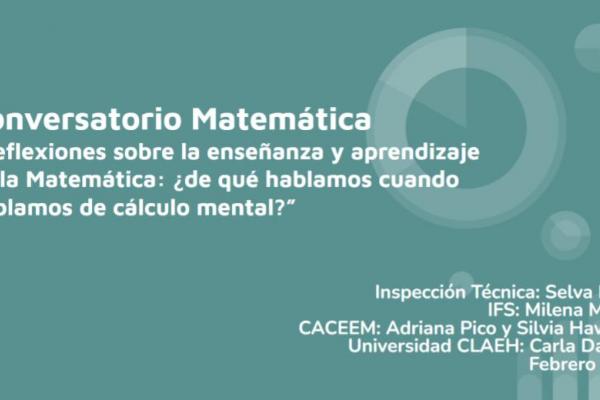Diapositiva presentación del conversatorio