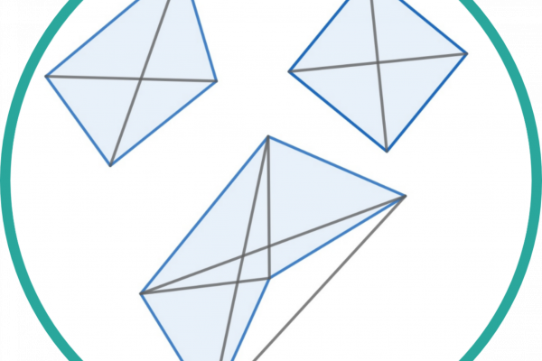 tres polígonos con sus diagonales