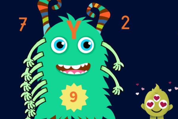 Monstruo animado con 9 brazos que forma parte del juego