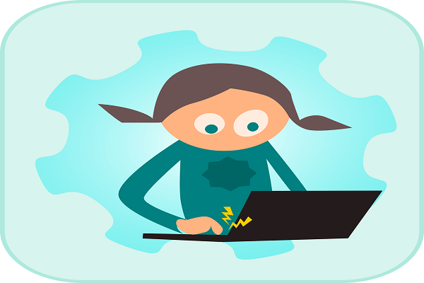 niña programando