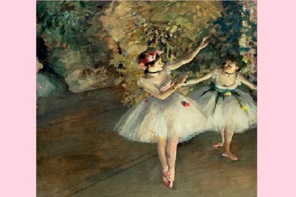 Imagen de bailarinas de ballet pintadas por Degas