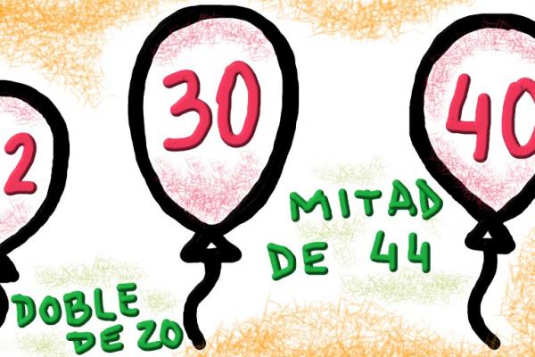 imagen decorativa con globos y números