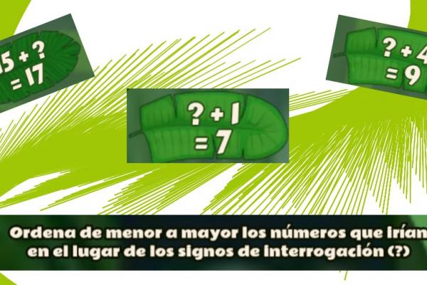 Imagen con ejemplos de sumas con incógnitas