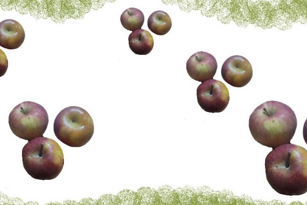 grupos de tres manzanas