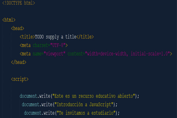 Código JavaScript