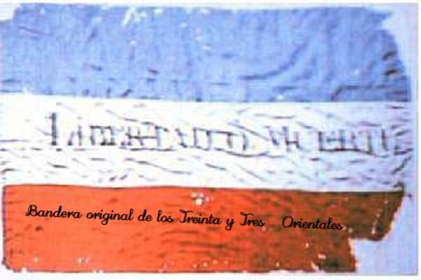 Bandera origina de los Treinta y Tres Orientales