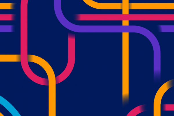 imagen vectorial de lineas de diferentes colores y posiciones