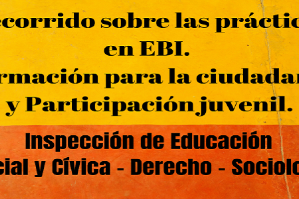 Imagen que dice Sala docente sobre prácticas en EBI.  Formación para la ciudadanía y Participación juvenil.