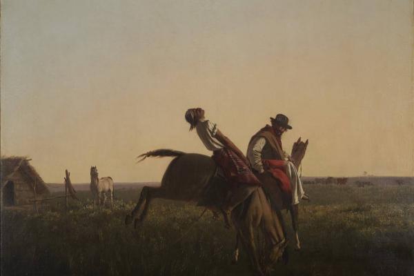 Imagen de la obra La Doma de Juan Manuel Blanes