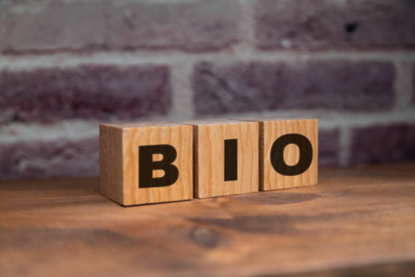 Imagen que muestra el prefijo "bio" conformado por tres cubos de madera que contienen una letra cada uno: "b", "i", "o".