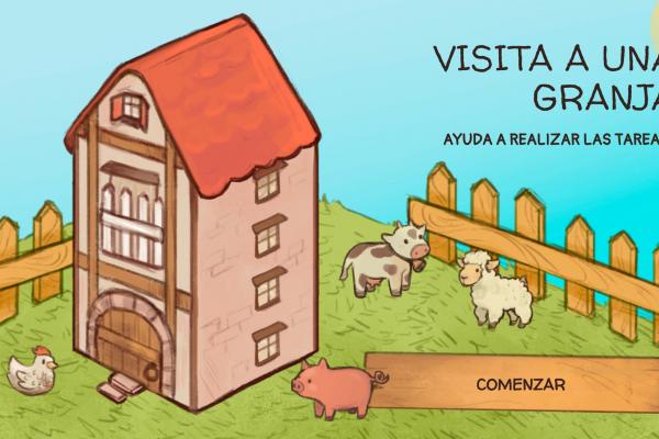 dibujo de una granja