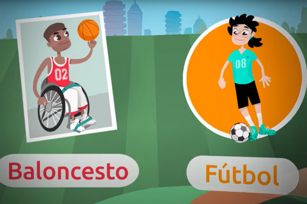 Imagen decorativa con las figuritas del album sobre deportes. 