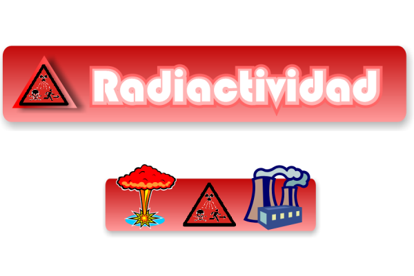 Radiactividad, pictograma de radiactividad, bomba atómica, central nuclear