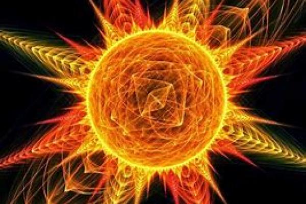 Bola de fuego que simula la forma de una estrella