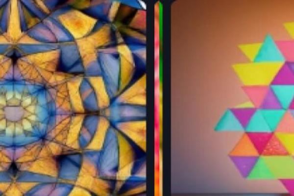 imagen con formas geométricas y colores diferentes