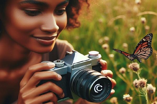 imagen de mujer sacando fotos