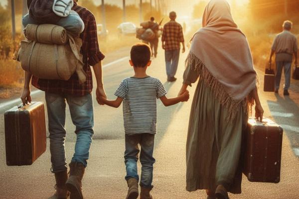 familia de migrantes emprende el viaje