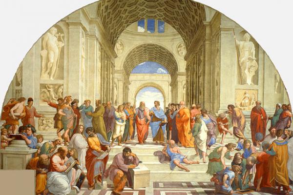 Imagen de obra La Escuela de Atenas de Rafael Sanzio