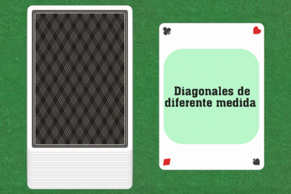 mazo de cartas con propiedades de diagonales de cuadriláteros