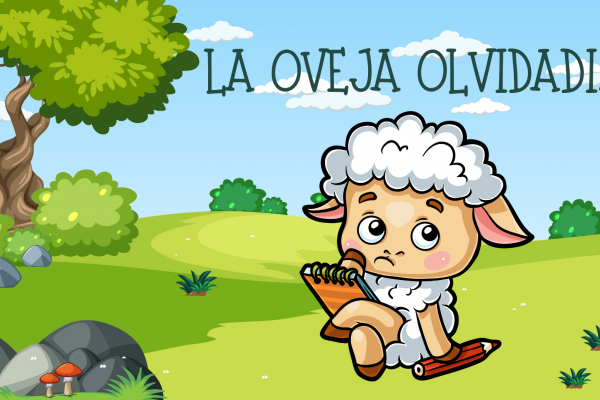 Oveja blanca en la pradera