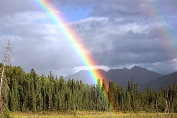 arcoiris en el cielo