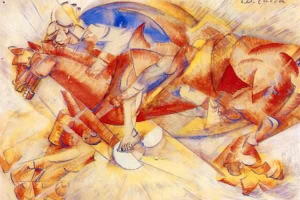 Imagen de obra The Red Horseman de Carlo Carra
