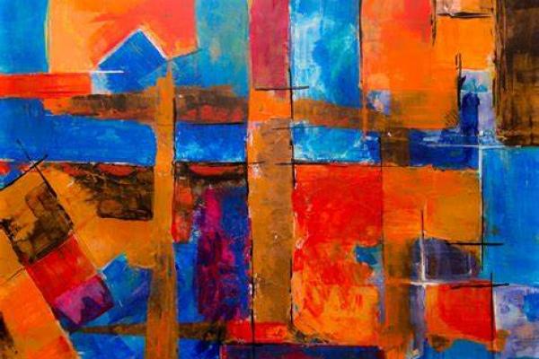 Colores mezclados y formas variadas