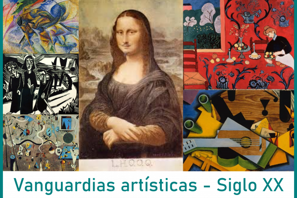 Collage de imágenes con obras de las vanguardias artísticas del siglo 20