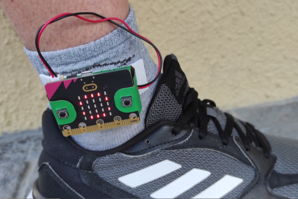 Calzado con placa micro:bit