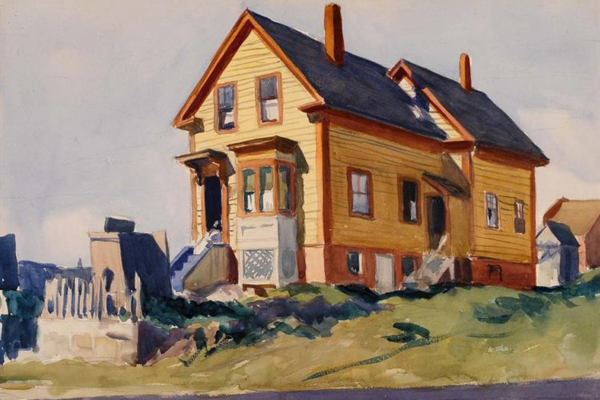 Imagen de obra "House in Italian Quarter"de Edward Hooper
