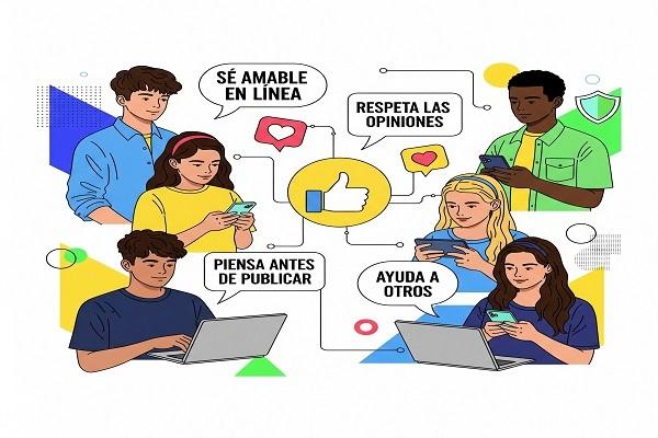 Jóvenes interactuando en Internet