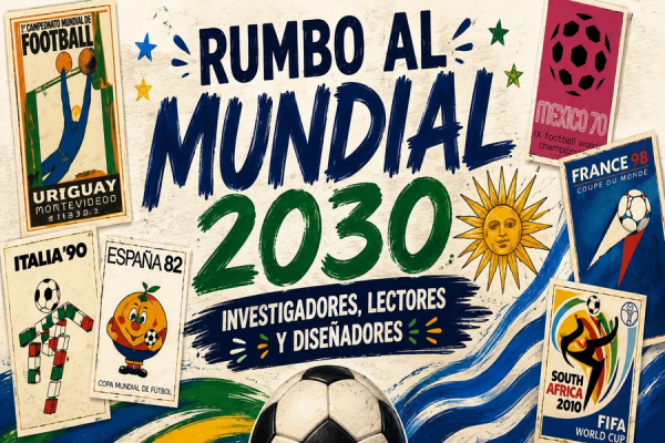 IMAGEN COMPUESTA POR VARIOS AFICHES DE MUNDIALES DE FÚTBOL