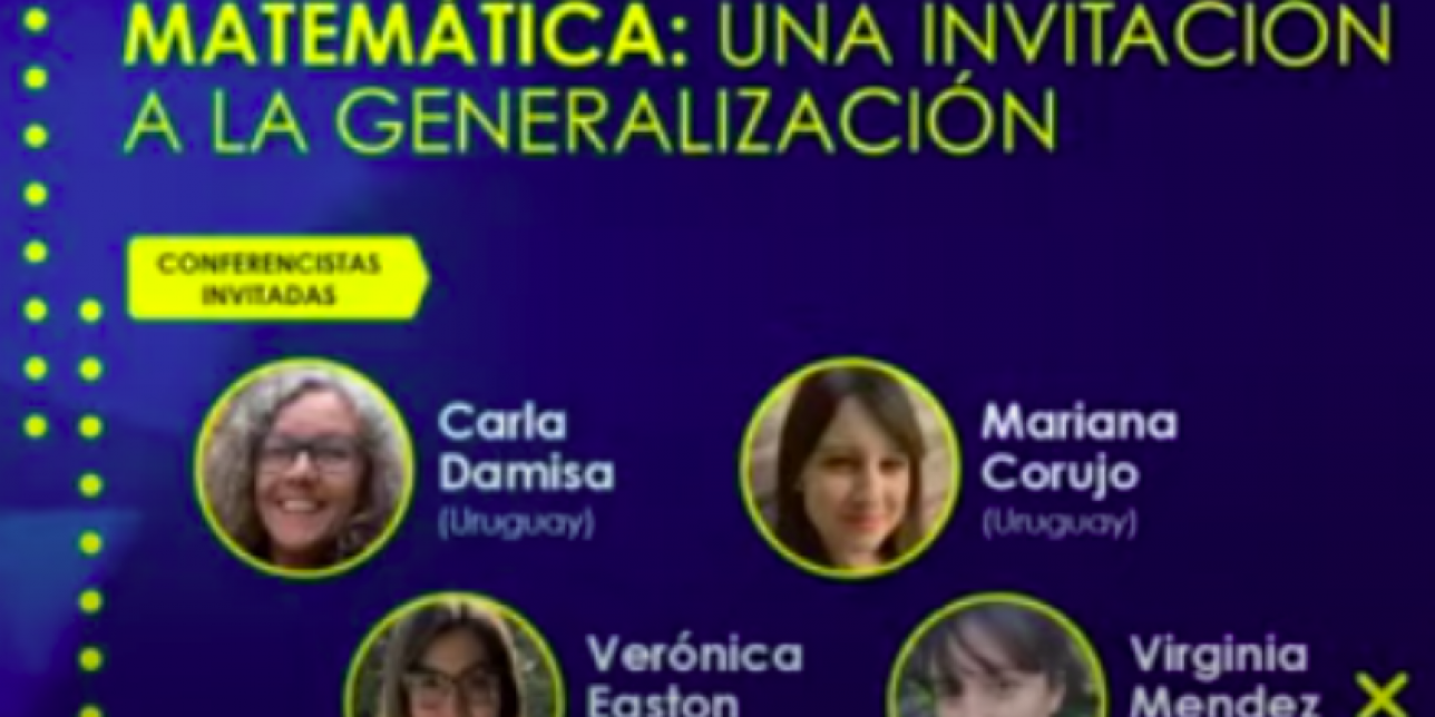 carátula del evento titulado las consignas en Matemática, una invitación a la generalización