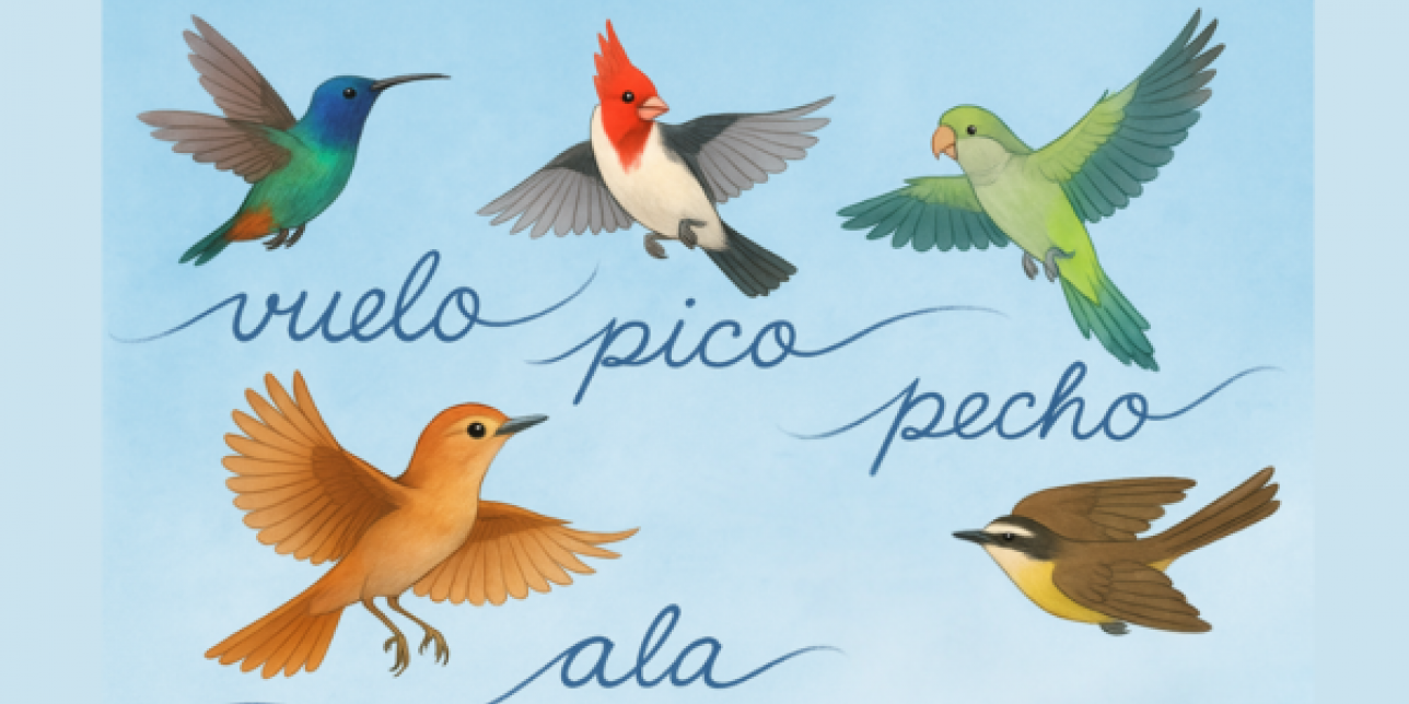 Aves del Uruguay con palabras vinculadas: vuelo, pico, pecho, ala