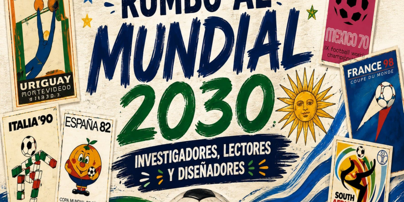 IMAGEN COMPUESTA POR VARIOS AFICHES DE MUNDIALES DE FÚTBOL